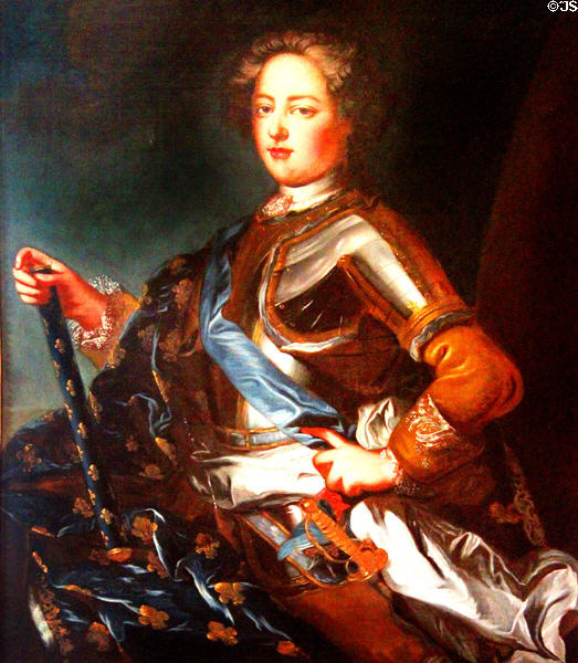 Portrait of Louis XV by Jen-Baptiste Van Loo at Chenonceau Chateau. Chenonceau, France.