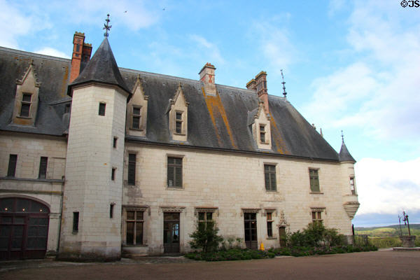 West wing in courtyard of Chaumont-Sur-Loire. France.