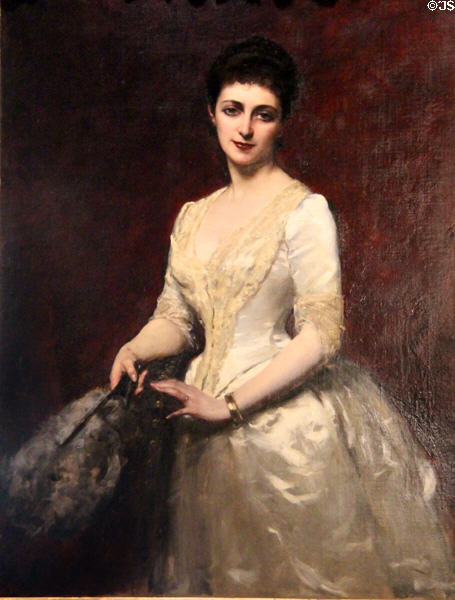 Portrait of Princess Henri-Amédée de Broglie (c1881) by Charles Émile Auguste Durand (aka Carolus-Duran) at Chaumont-Sur-Loire. France.