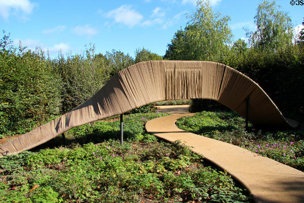 Hanging garden entry by Floriana Marty & Florian Vanderdonckt in 2019 International Garden Festival at Chaumont-Sur-Loire. France.