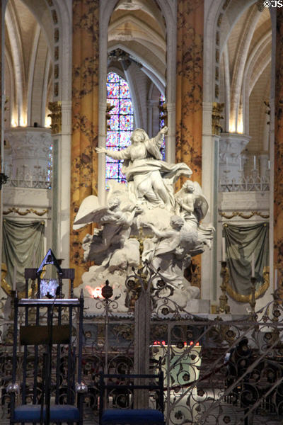 High altar (18thC) by Charles-Antoine Bridan at Chartres Cathedral. Chartres, France.