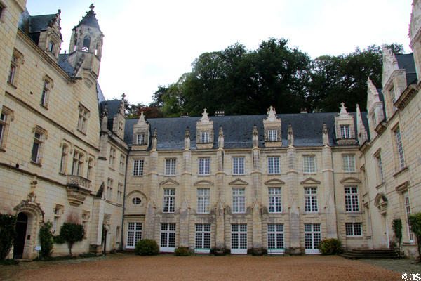 Courtyard of Chateau D'Ussé. Ussé, France.