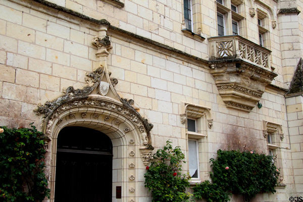 Entrance archway at Chateau D'Ussé. Ussé, France.