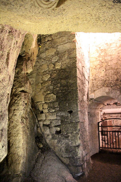 Foundation structure at Chateau D'Ussé. Ussé, France.