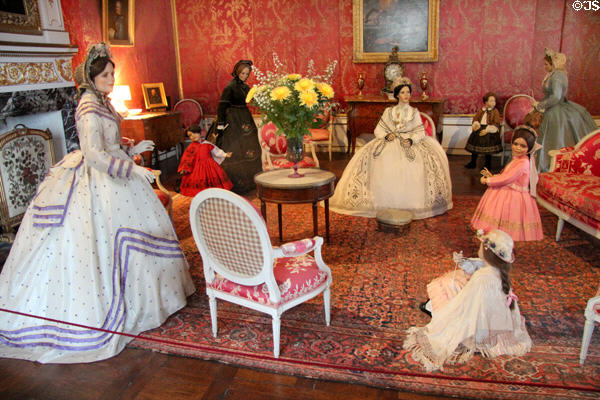 King's bedroom installed for requirements of Louis XIV at Chateau D'Ussé. Ussé, France.