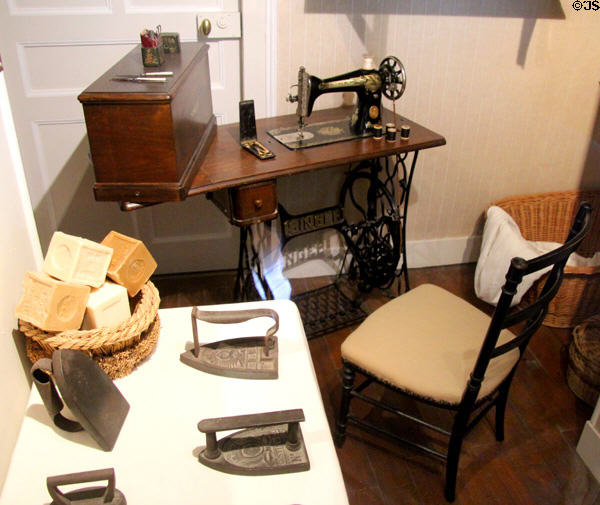 Sewing room at Cheverny Chateau. Cheverny, France.