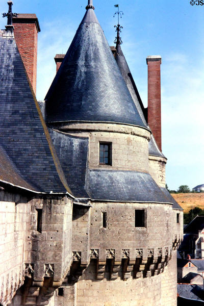 Towers of Langeais Chateau (15thC). Langeais, France.