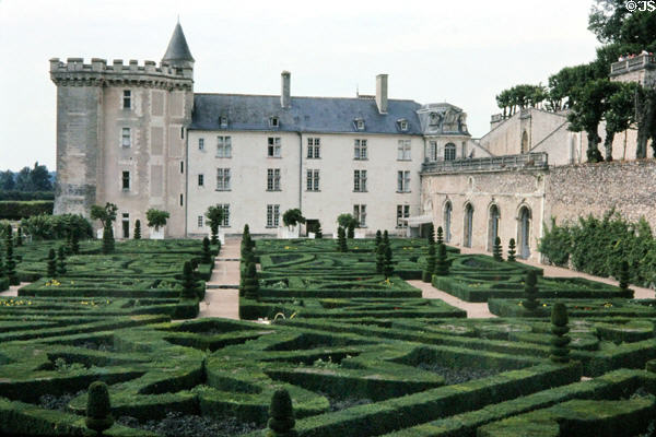 Villandry Chateau (16thC) with highly ranked formal garden. Villandry, France.