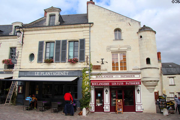 Village of Fontevraud near Abbey entrance. Fontevraud, France.