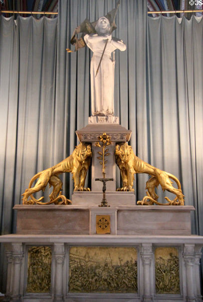 Joan of Arc statue (1912) by André Vermare from Lyon at Orleans Cathedral. France.