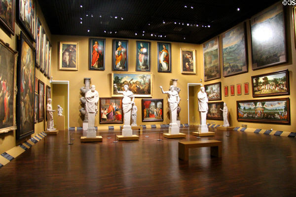 Gallery of large format art (17-18thC) at Orleans Beaux Arts Museum. Orleans, France.