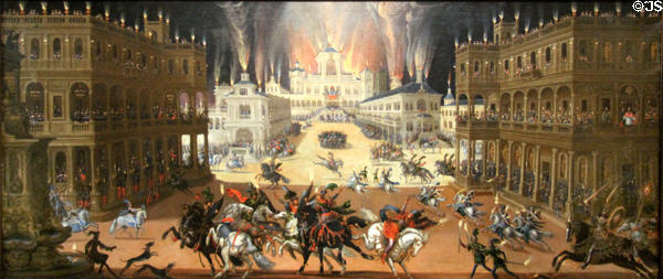 Fire, one of four elements, painting (c1640-1) by Claude Déruet of Nancy at Orleans Beaux Arts Museum. Orleans, France.