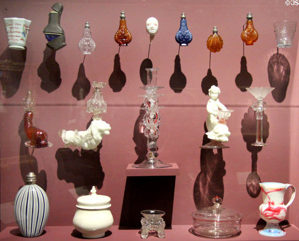 Glass art by Bernard Perrot workshops (1640-1709) at Orleans Beaux Arts Museum. Orleans, France.