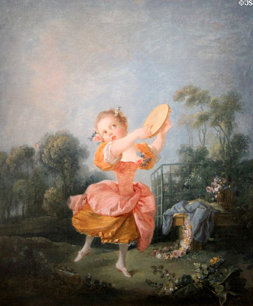 Little girl dancing painting by François Boucher at Orleans Beaux Arts Museum. Orleans, France.