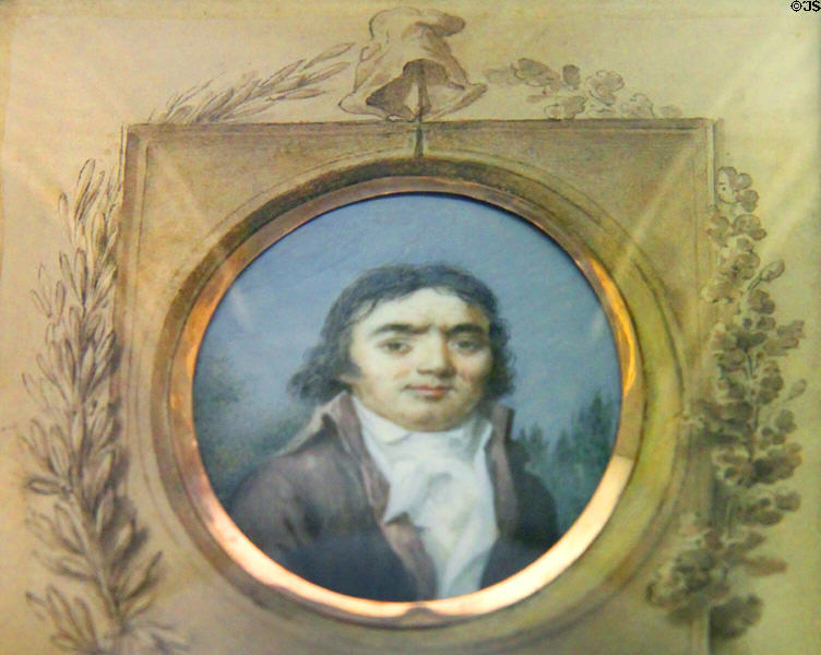 Portrait of Georges Danton (early 19thC) by Antoine Danton at Orleans Beaux Arts Museum. Orleans, France.