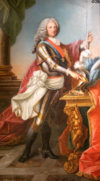 Portrait of Philippe, duc d'Orleans (c1715-23) attrib. Guy-Noël Aubry at Orleans Beaux Arts Museum. Orleans, France.