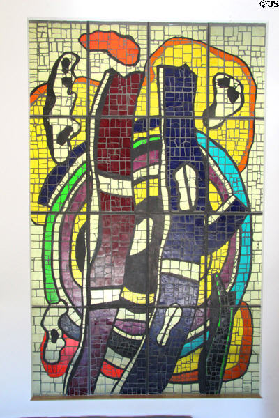Stained glass window at Musée National Fernand Léger. Biot, France.