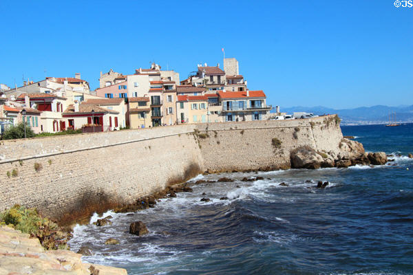 Ramparts (17thC) from time when Antibes was frontier outpost. Antibes, France.