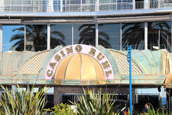 Casino Ruhl in Hotel Le Meridien facing Promenade des Anglais. Nice, France.