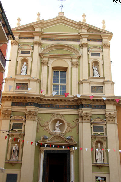 Nice Cathedral of Saint Reparté in Place Rossetti in Old Nice. Nice, France.