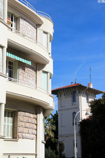 Apartment buildings near Musée des Beaux-Arts. Nice, France.