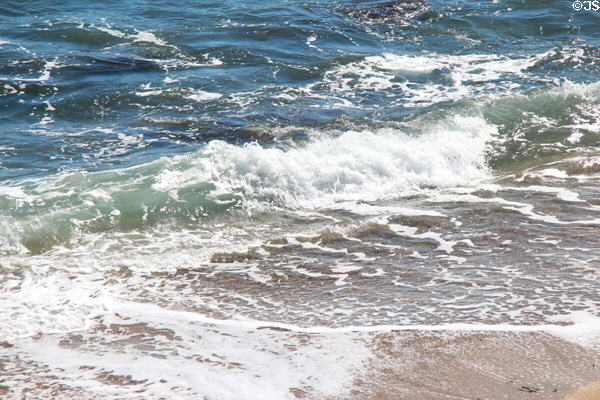 Waves breaking on beach. Sainte-Maxime, France.