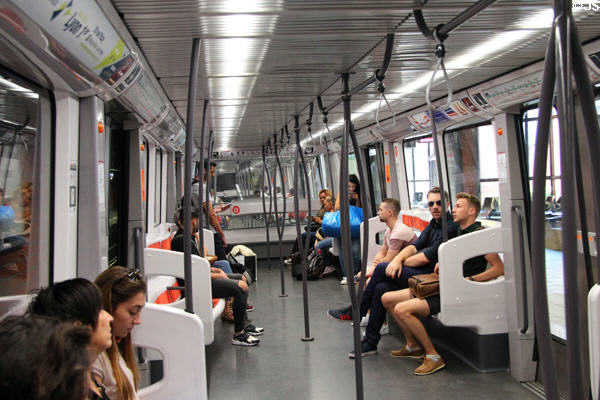 Lyon Metro interior. Lyon, France.