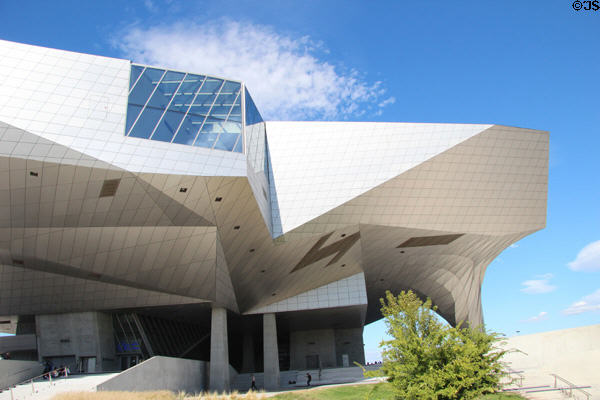 Museum on stilts at Musée des Confluences. Lyon, France.