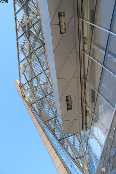Upper windows of Musée des Confluences. Lyon, France.
