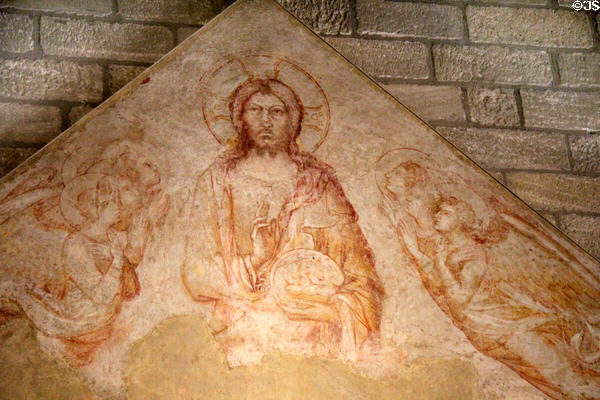 Sketch for fresco of Christ with angels (1340) by Simone Martini at Papal Palace. Avignon, France.
