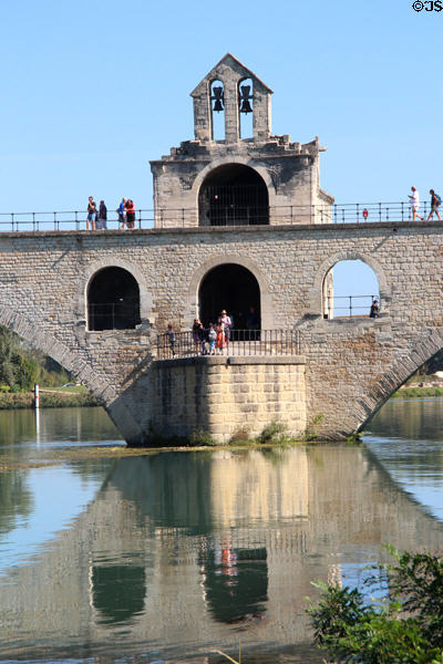 Chapel structure on St Bénezet bridge. Avignon, France.