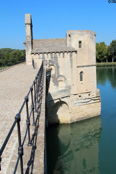 St Nicolas chapel (end 14thC) on St Bénezet bridge. Avignon, France.
