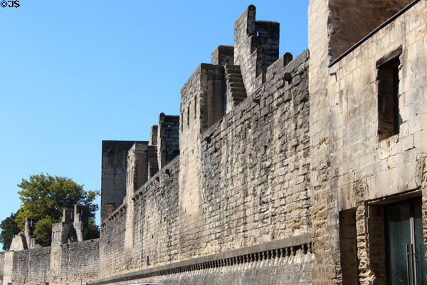 Interior side of Ramparts of Avignon. Avignon, France.