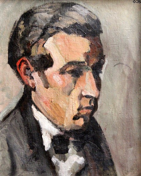 Portrait of painter Jean Anglandon-Dubrujeaud by wife Paulette Martin a founder of Museum Angladon, Jacques Doucet Collection. Avignon, France.