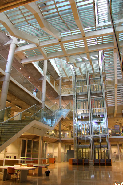 Interior atrium at Carrée d'Art. Nimes, France.
