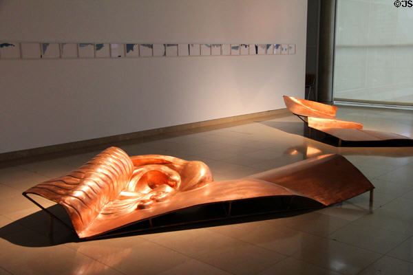 Contemporary art gallery of Nimes museum of modern art at Carrée d'Art. Nimes, France.