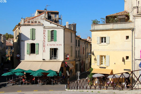Bar opposite Arles Amphitheatre. Arles, France.