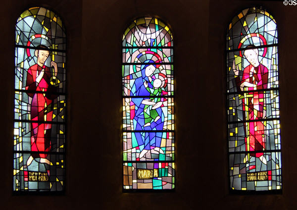 Chapel stained glass windows at Saint-Paul Asylum. Saint-Rémy-de-Provence, France.