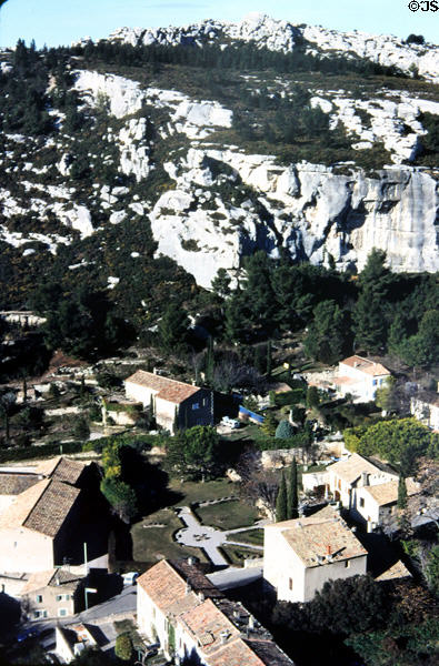 Les Baux village view from top of Chateau. Les Baux, France.