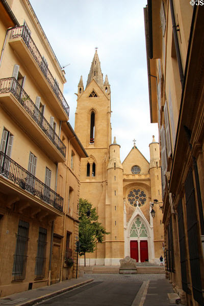 Saint Jean de Malte church (13thC) at end of rue Cardinale. Aix-en-Provence, France. Style: Gothic.