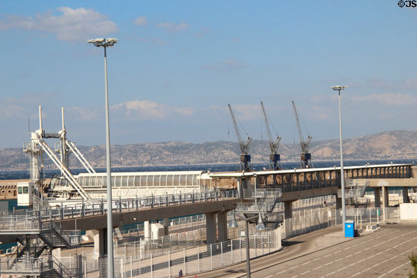 Port of Marseille docks now mostly for passenger ships & ferries. Marseille, France.