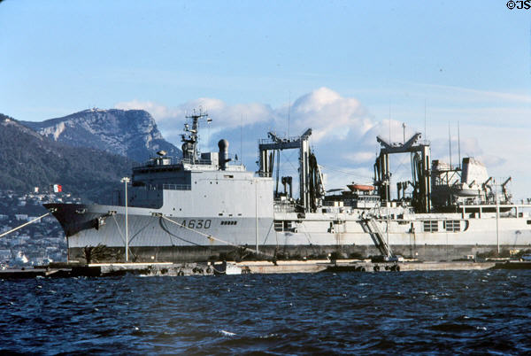 French naval warships in port. Le Seyne-sur-Mer, France.