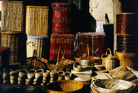 Baskets for sale in Plaka, Athens. Greece.