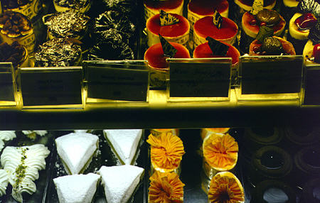 Fresh pastries near Kolonaki, Athens. Greece.