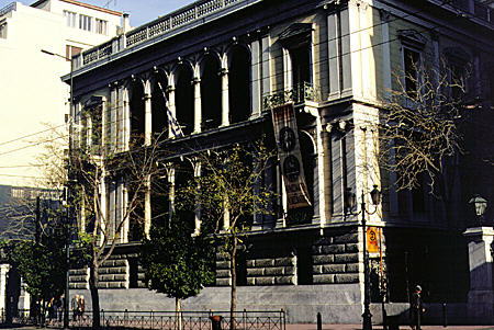 The mansion built in 1879 by Heinrich Schliemann, the discoverer of Troy, now houses the Athen's Coin Museum. Greece.