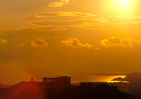 Parthenon at sunset, Athens. Greece.