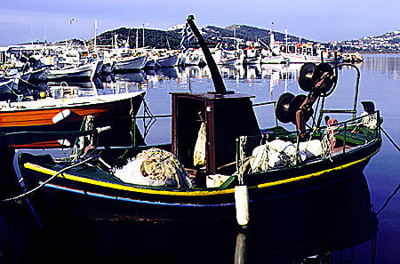 Boats docked at Anavissos, Attica. Greece.