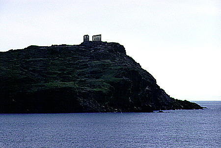 Temple of Poseidon circa 440 BC in Sounion, Attica. Greece.