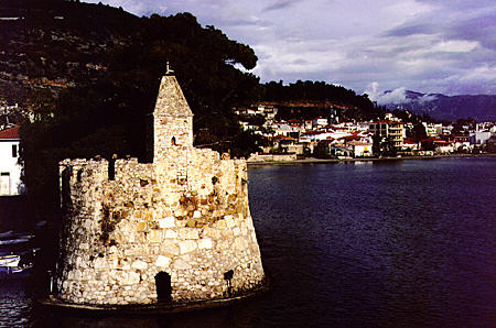 Port town of Nafpaktos. Greece.