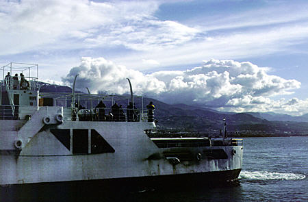 Ferry at Andiro. Greece.